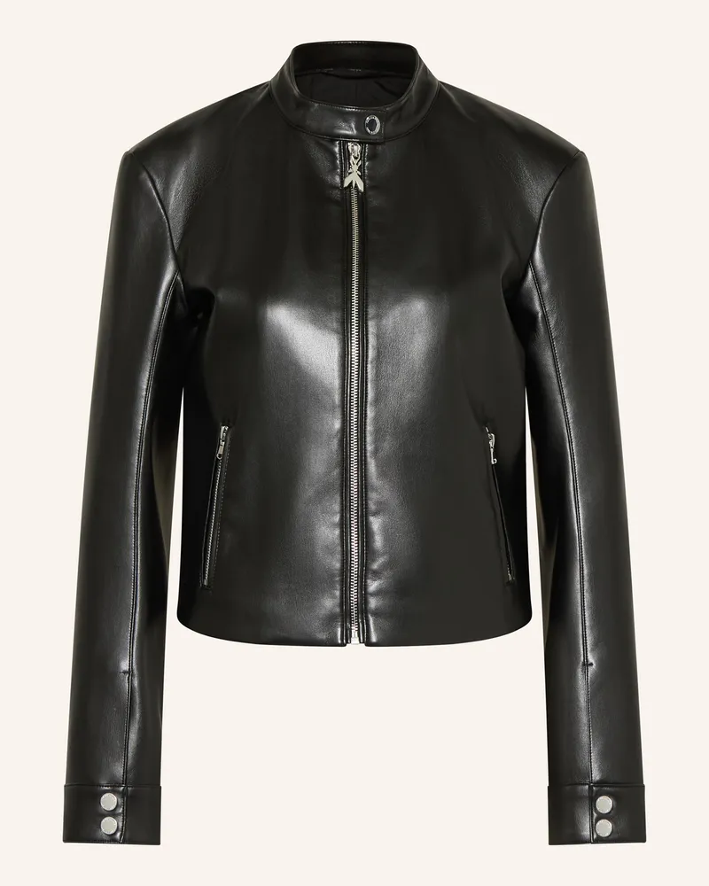 Patrizia Pepe Bikerjacke In Lederoptik schwarz Schwarz