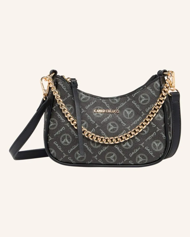 Carlo Colucci Schultertasche Mit Logodruck Del Vecchio schwarz Schwarz