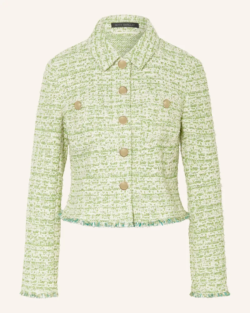 Betty Barclay Kastenjacke mit Glitzergarn Neongrün