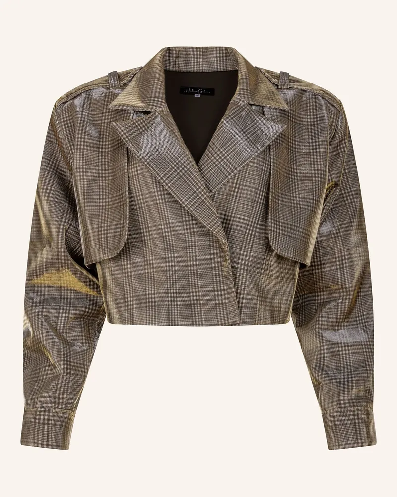 Helene Galwas Karierte Kurzjacke Jemina gold Gold