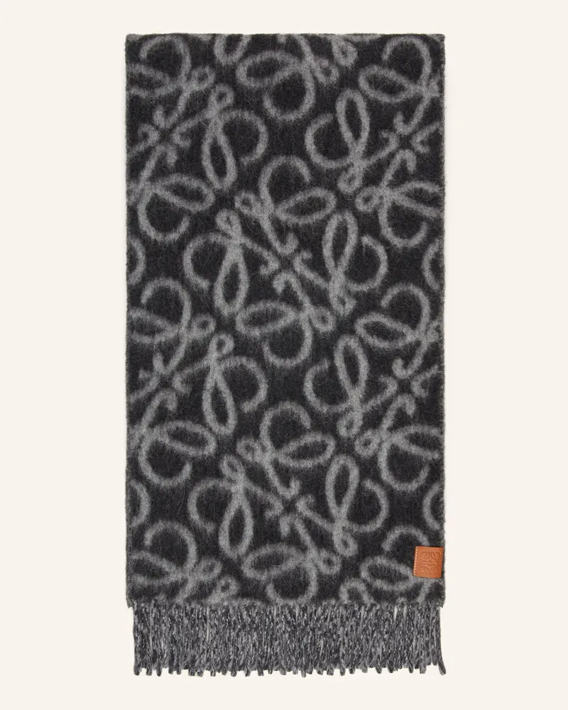 Loewe Schal ANAGRAM mit Alpaka Dunkelgrau