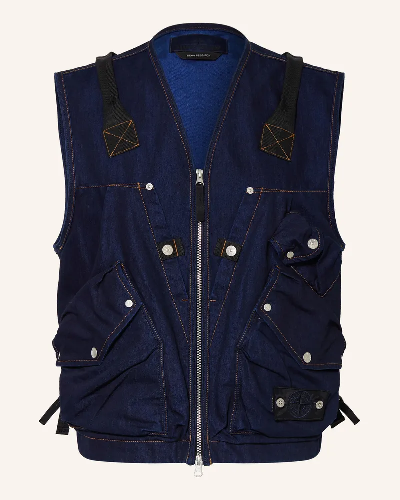 Stone Island Jeansweste DENIM PROJECT Dunkelblau