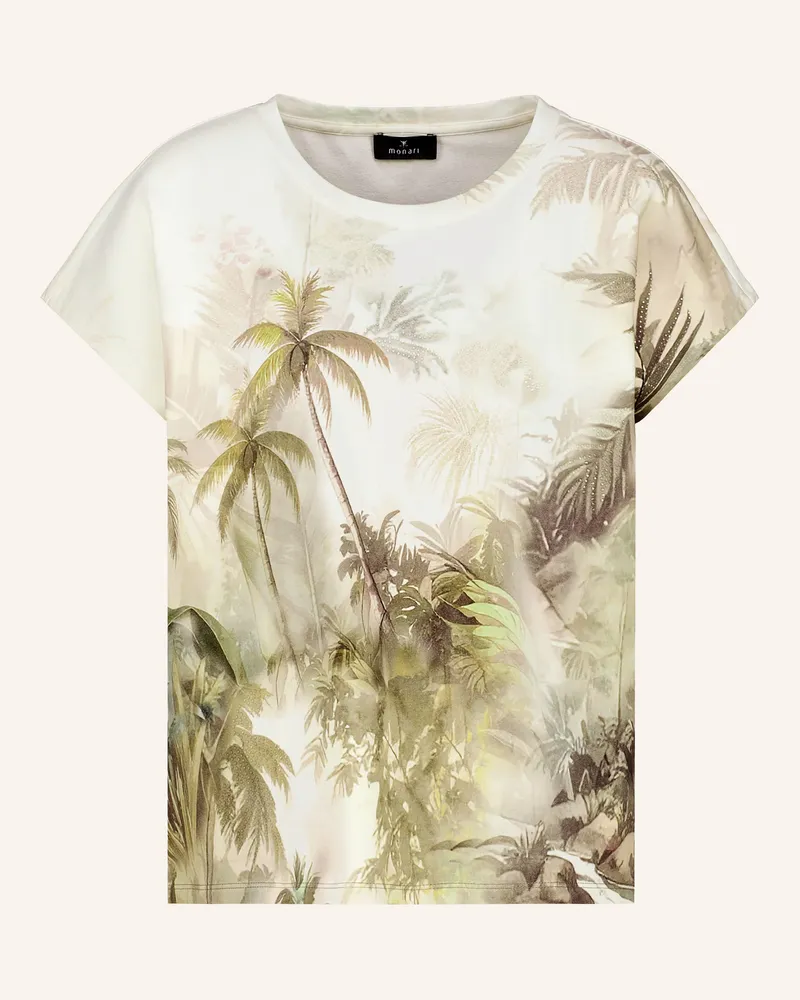 monari T-Shirt Mit Schmucksteinen gruen Beige