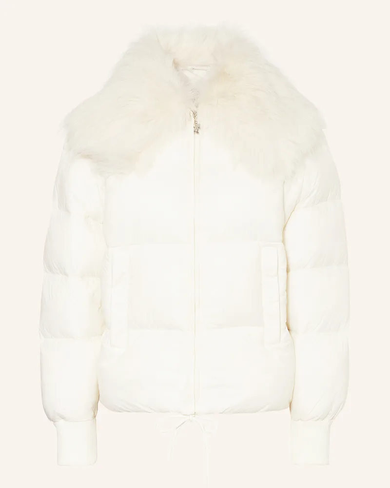 HUGO BOSS Schlupfjacke Fuji Mit Abnehmbarem Kunstfell weiss Weiss