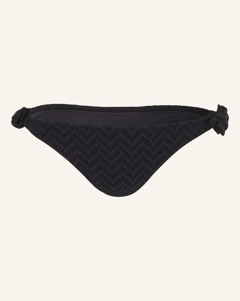Vilebrequin Triangel-Bikini-Hose Flamme schwarz Dunkelblau
