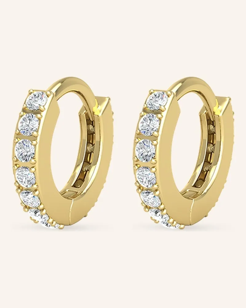 VEYNOU Creolen Mini Huggies Aus 14 Karat Gelbgold Und 0,33ct. Lab-Grown Diamanten gold Gold