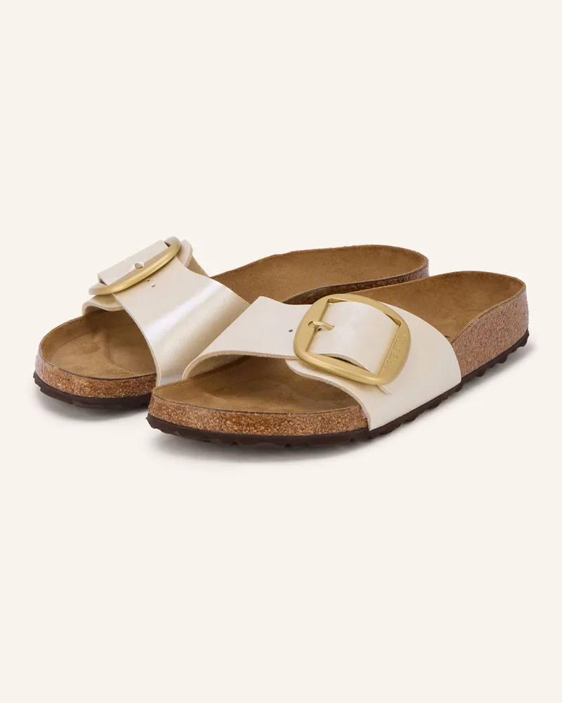 Birkenstock Pantoletten Madrid Big Buckle weiss Ecru