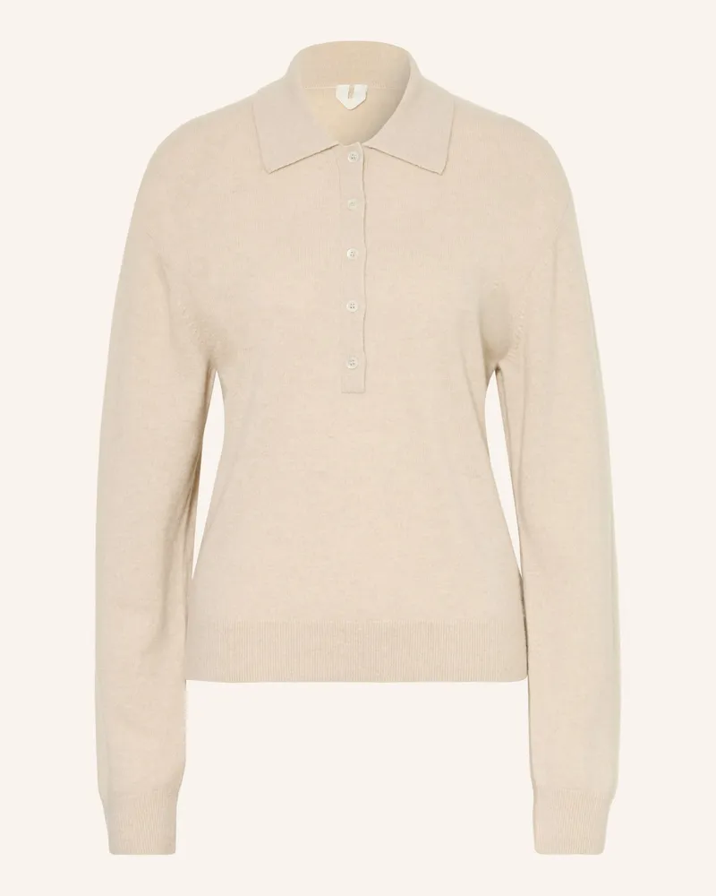 Arket Strick-Poloshirt Cleo Aus Cashmere weiss Beige