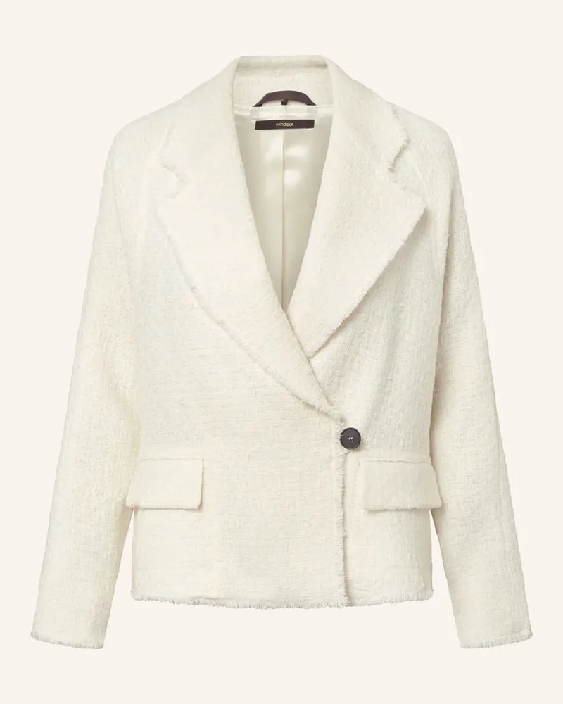 windsor. Bouclé-Blazer Weiss