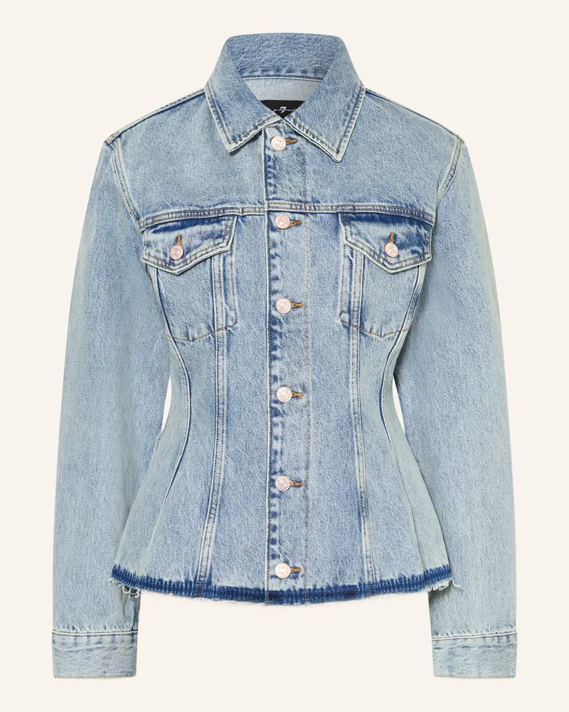 7 for all mankind Jeansjacke Cinched Trucker blau 3bx