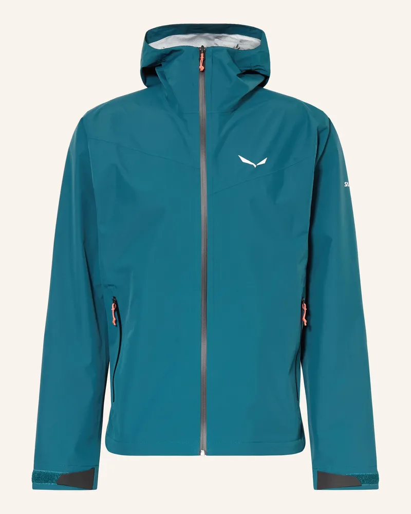 Salewa Regenjacke Puez Aqua Powertex blau Petrol