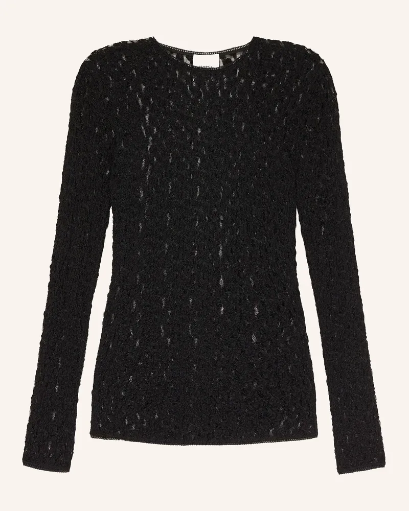 Isabel Marant Longsleeve FLORAL aus Spitze Schwarz