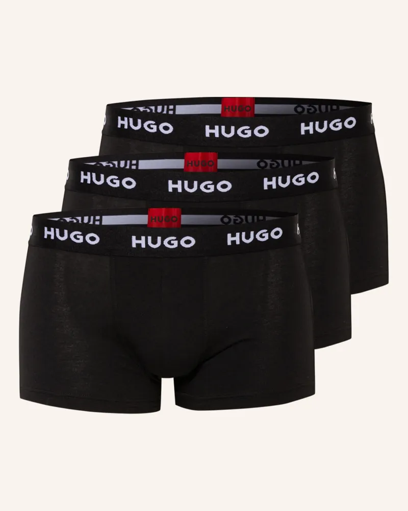 HUGO BOSS 3er-Pack Boxershorts schwarz Schwarz