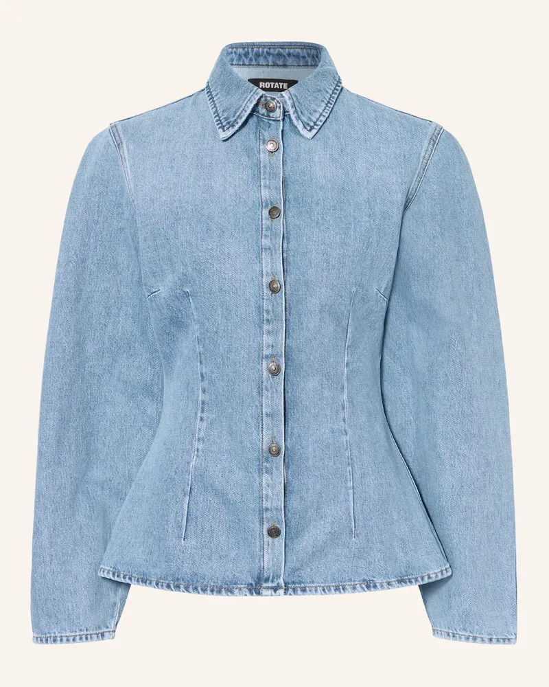 ROTATE Birger Christensen Jeansbluse blau Hellblau