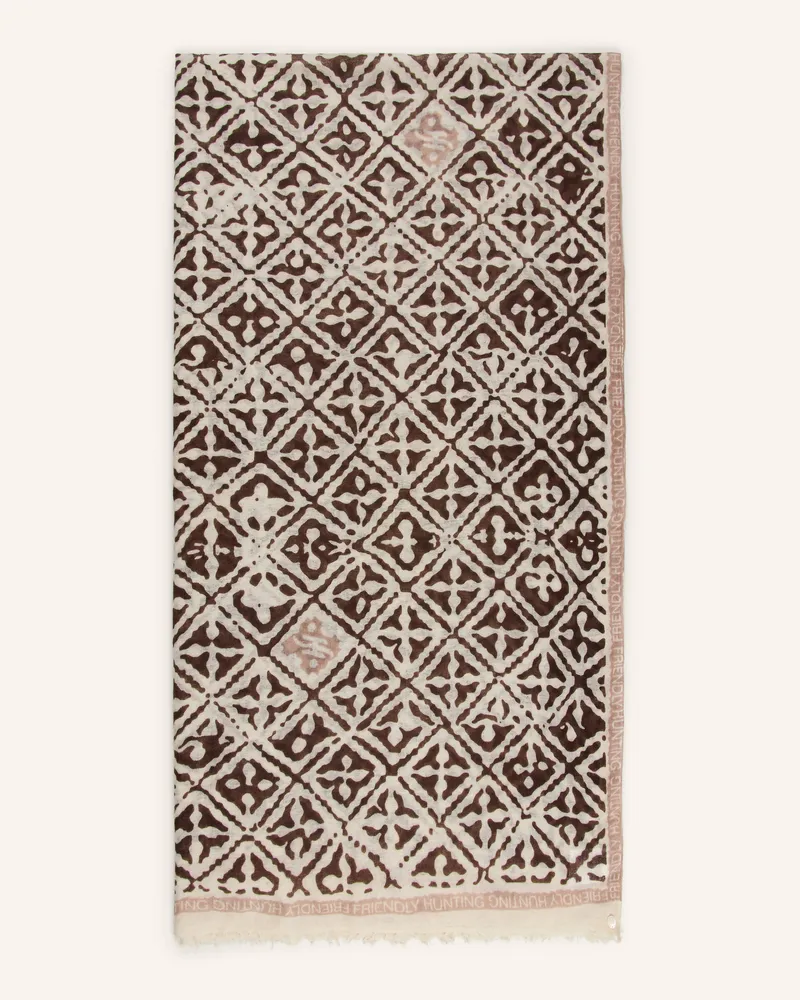 Friendly Hunting Cashmere-Schal Eyes Of Marakech braun Creme