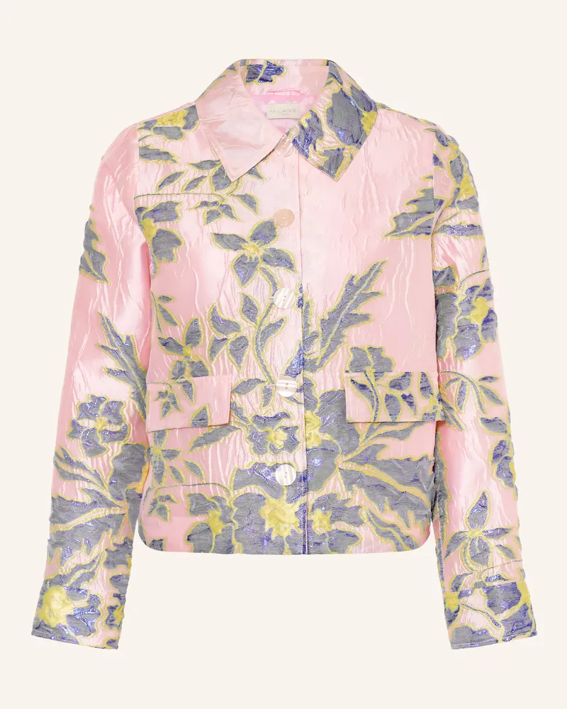 Milano Italy Kastenjacke Aus Jacquard rosa Rosa