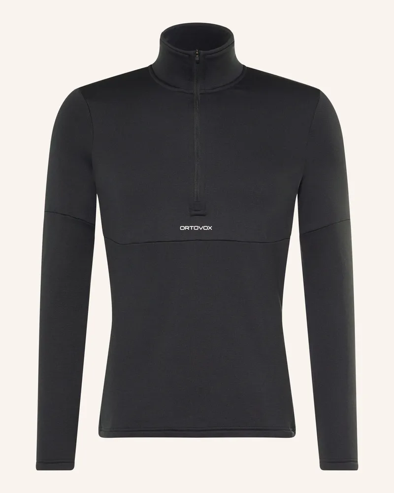 Ortovox Midlayer Light Zip Neck schwarz Schwarz
