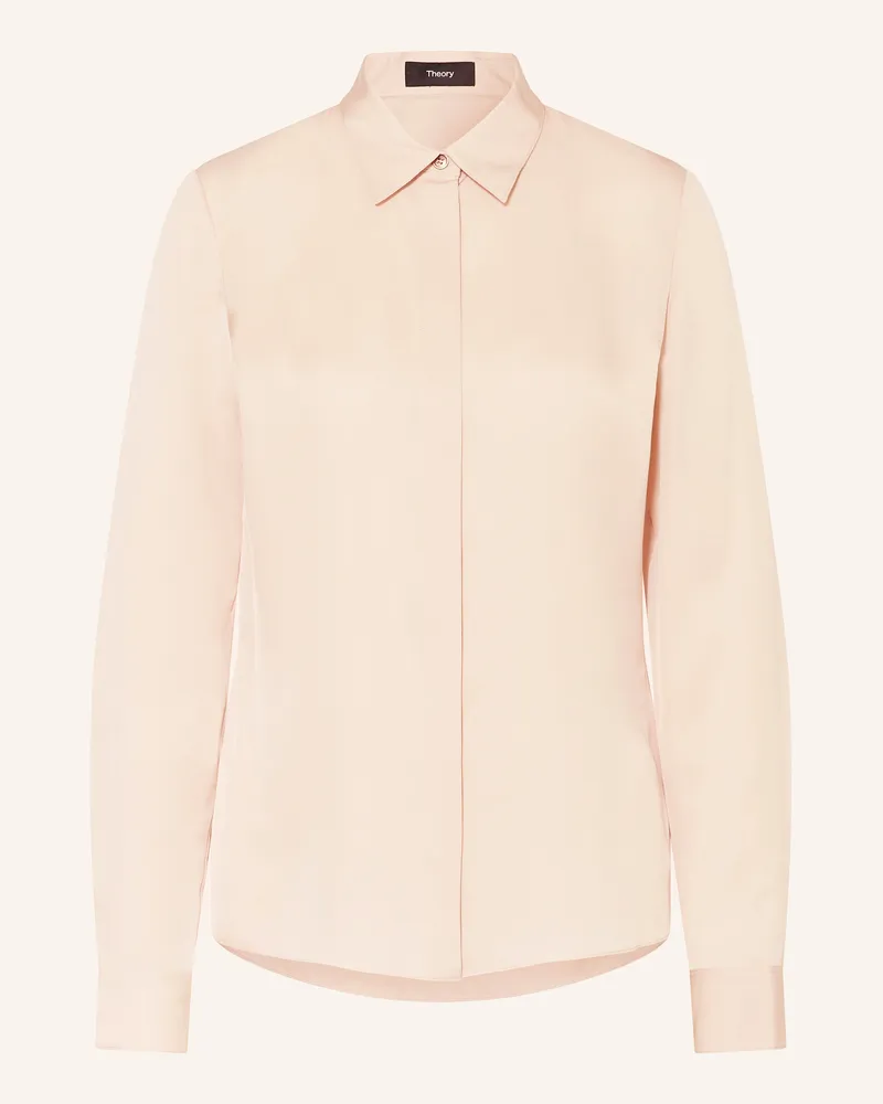 Theory Hemdbluse aus Seide Lachs