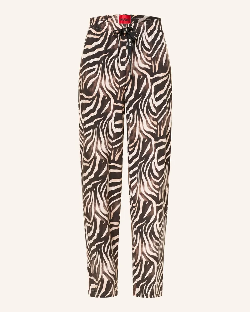 HUGO BOSS Schlafhose Casual schwarz Schwarz