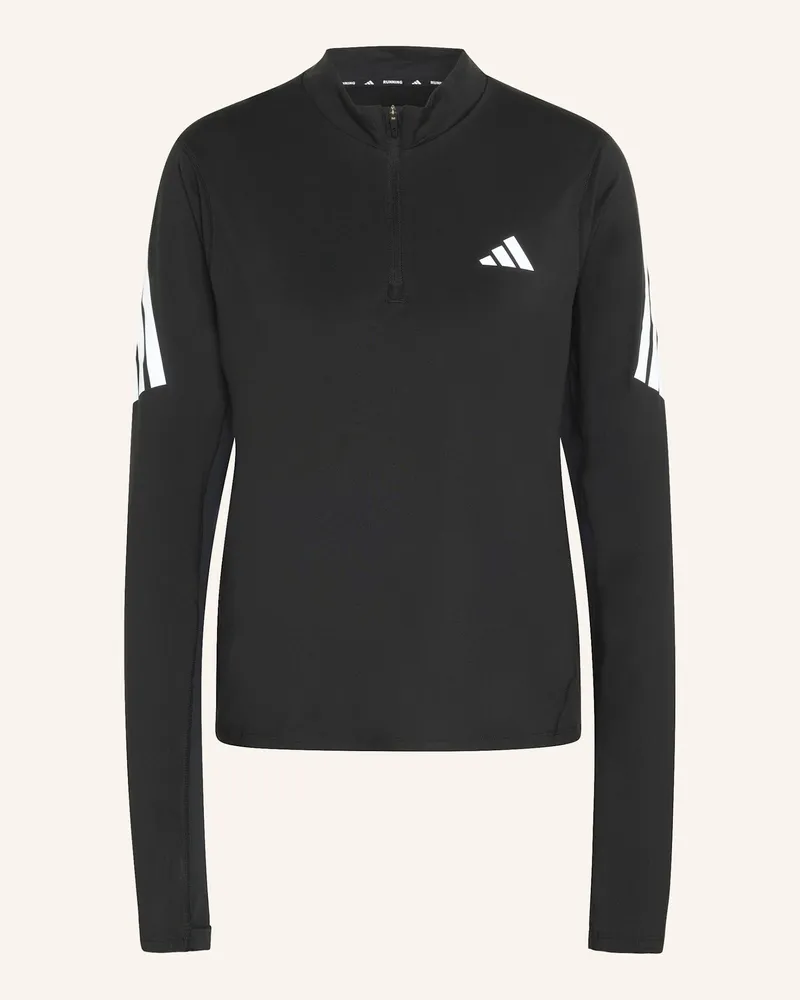 adidas ADI365 ICONIC RUNNING 1/2 ZIP JUMPER Schwarz