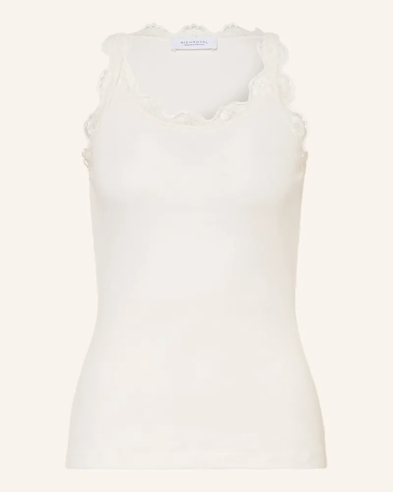 Rich&Royal Top Mit Spitze weiss Weiss