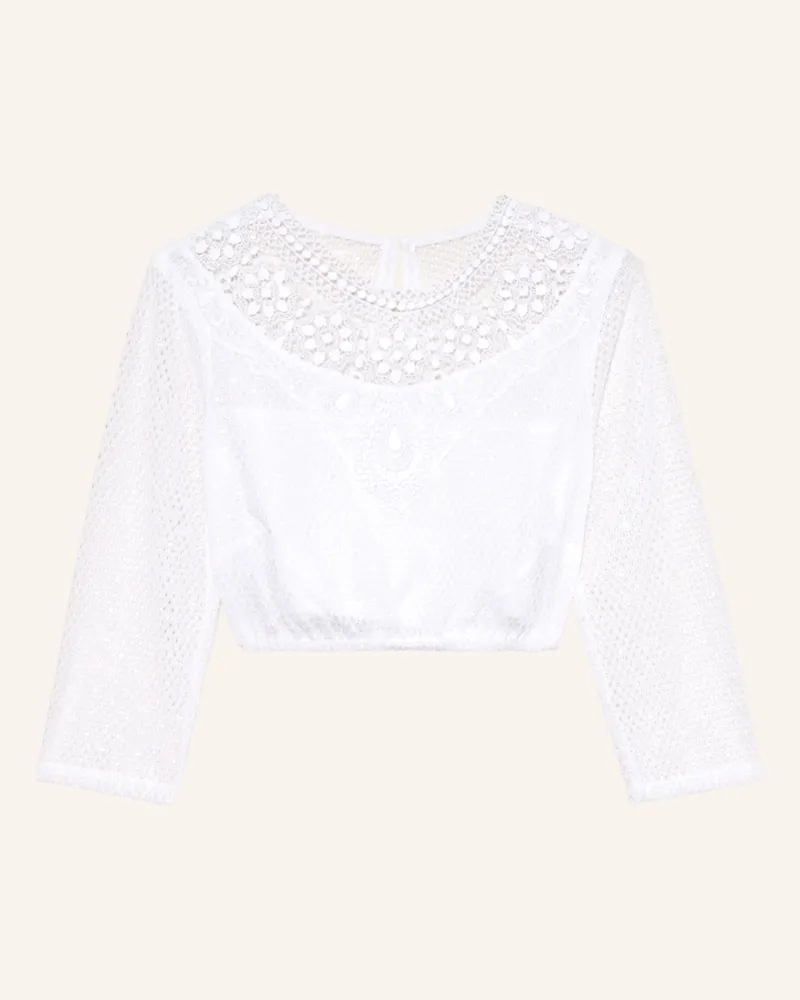 WALDORFF Dirndlbluse Aus Spitze weiss Weiss