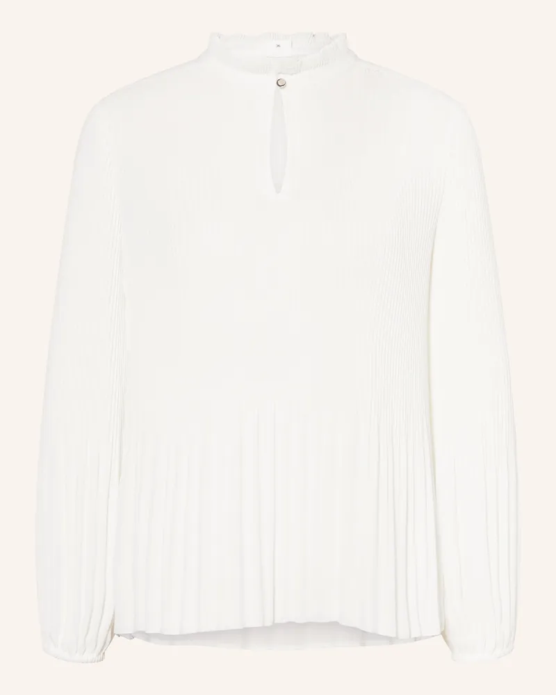 S.Oliver Blusenshirt aus Plissee Weiss