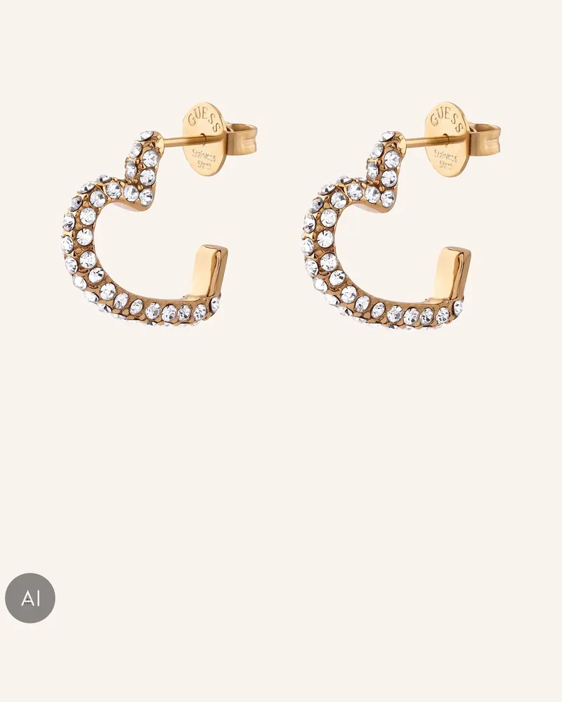 Guess Ohrring gold Gold