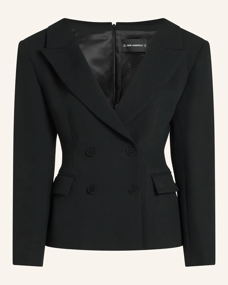 Karl Lagerfeld Blazer schwarz Schwarz