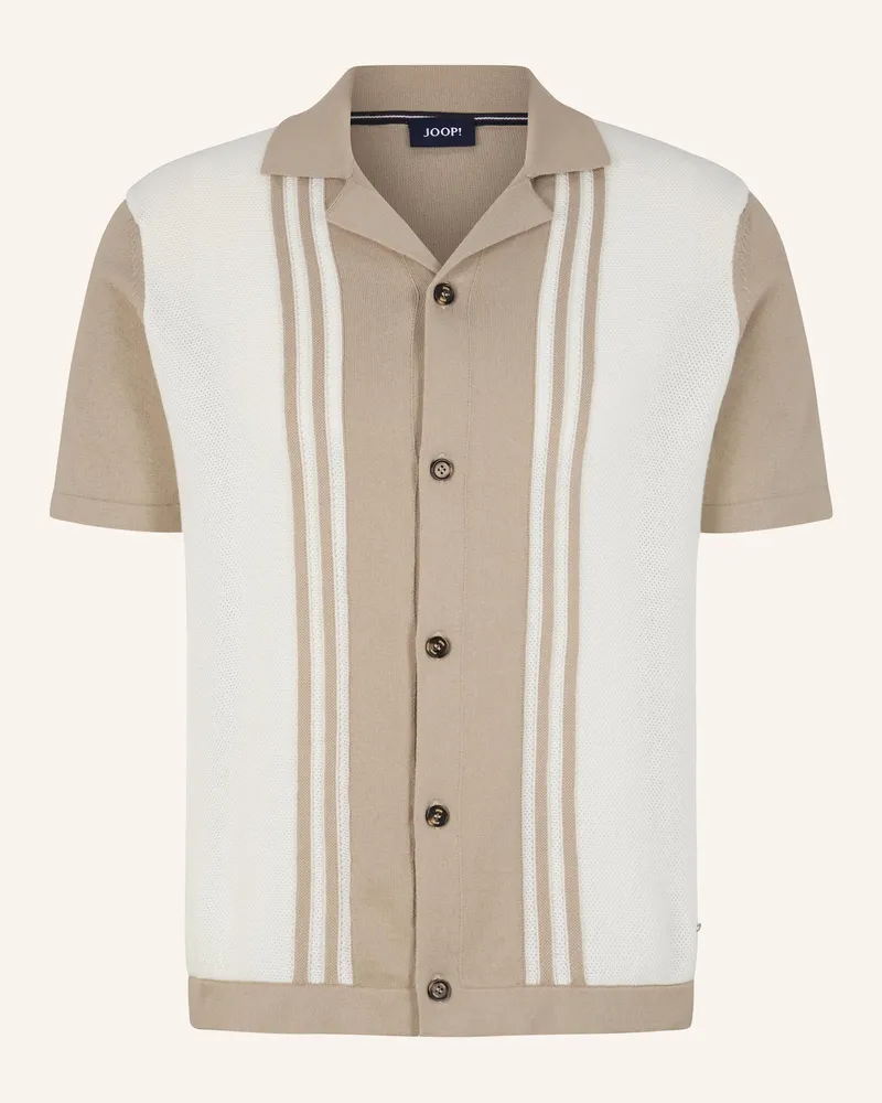 JOOP! Strick-Shirt Regular Fit Hellbraun