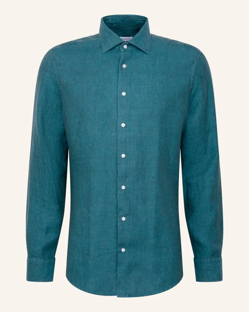 Seidensticker Leinenhemd Slim Fit blau Türkis