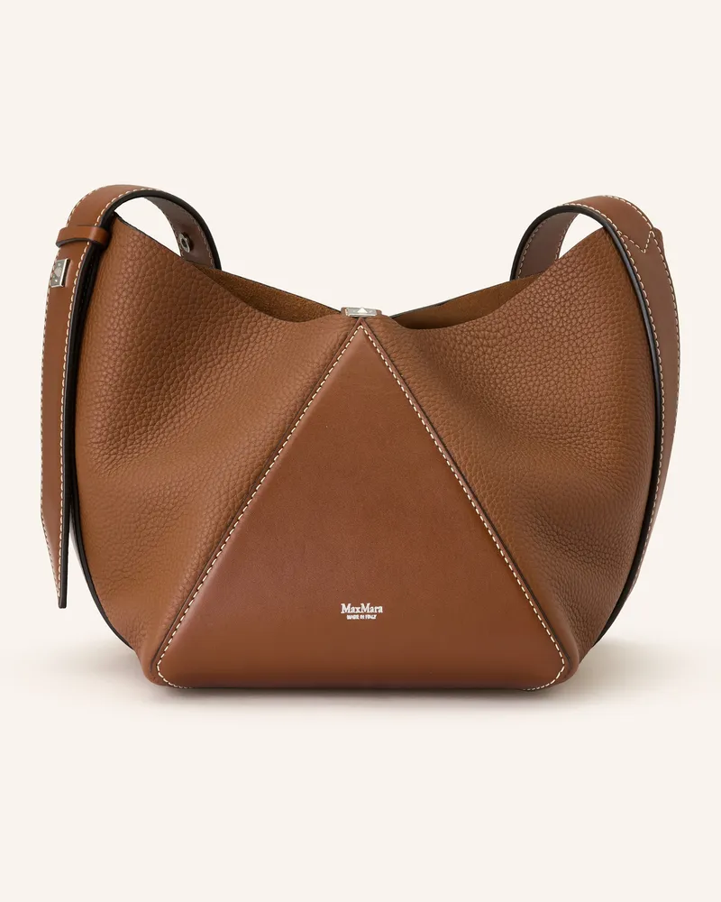 Max Mara Schultertasche Mmbuckets braun Cognac