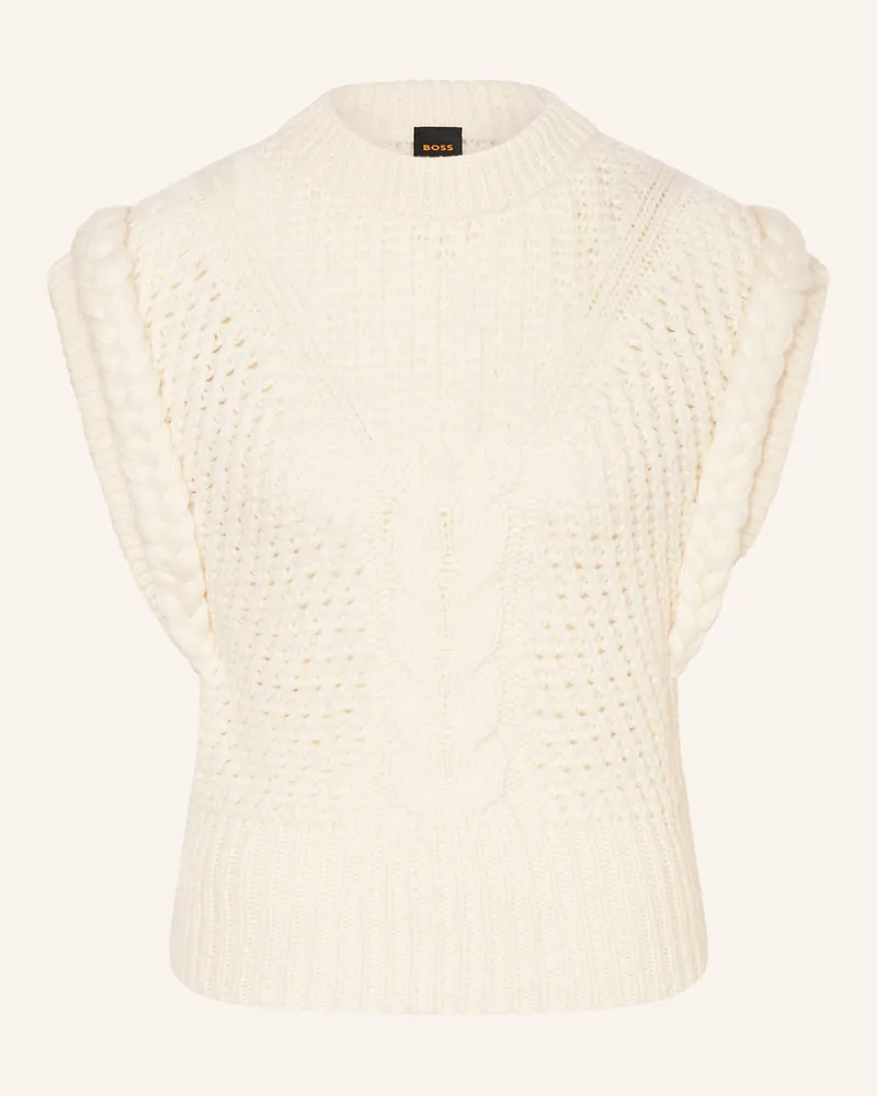 HUGO BOSS Pullunder Fastina weiss Ecru