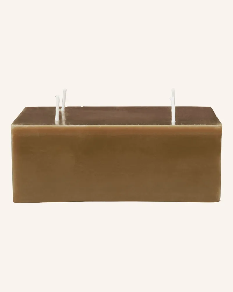 ferm LIVING Kerze Burren Large gold Braun