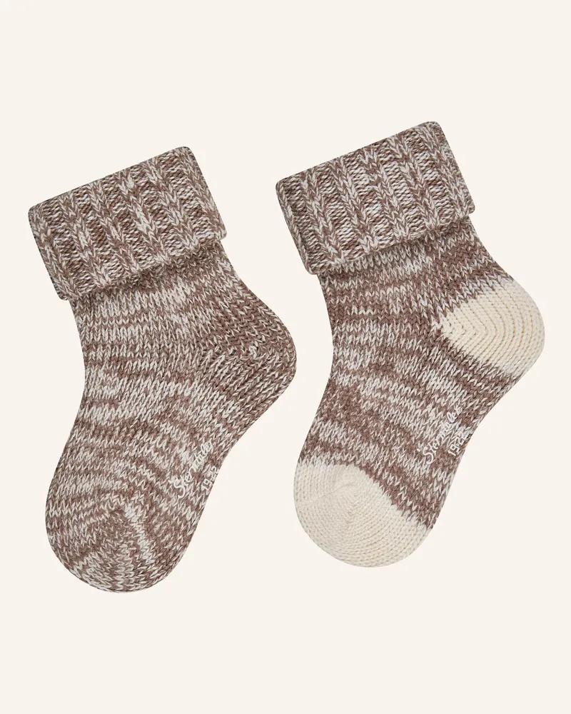 Sterntaler Socken 2er-Pack Wolle braun Braun