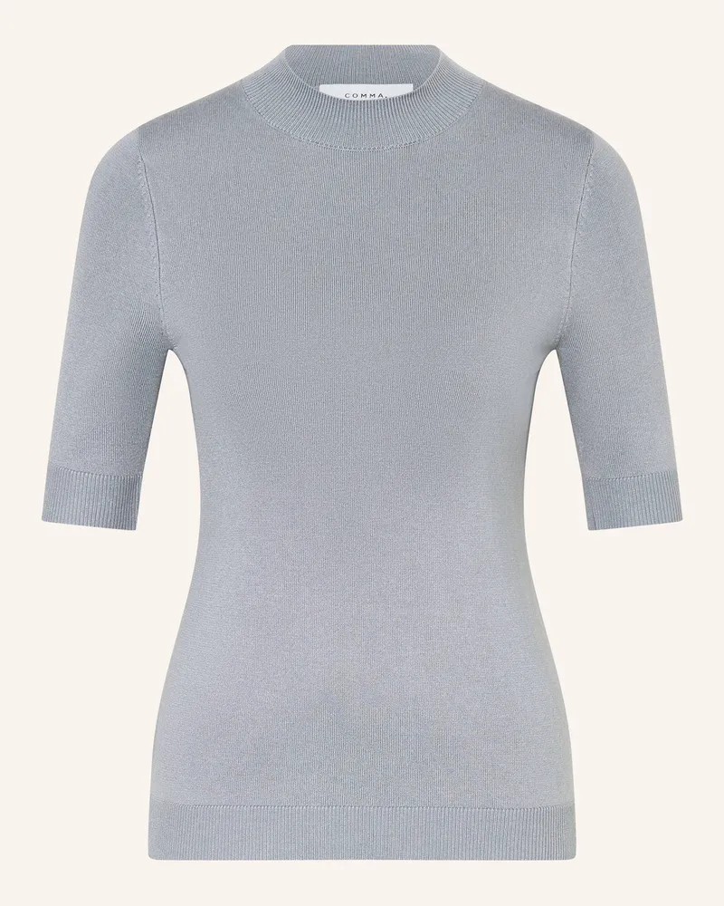 COMMA Strickshirt Blaugrau