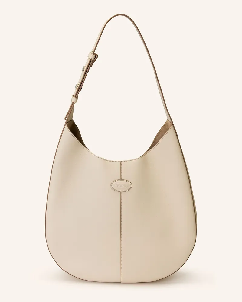 TOD'S Hobo-Bag mit Pouch Creme