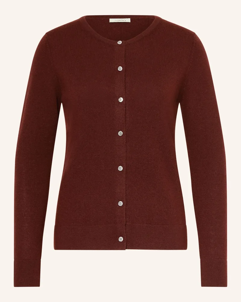 lilienfels Strickjacke aus Cashmere Dunkelrot
