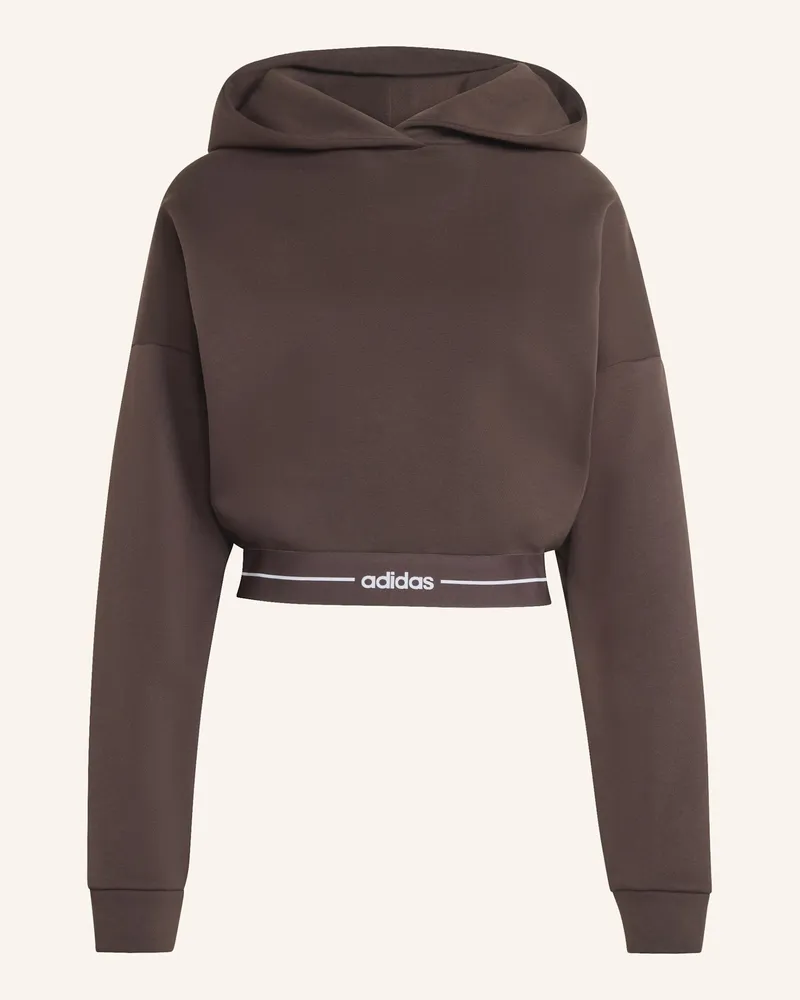adidas Hyperglam Cropped Hoodie braun Braun