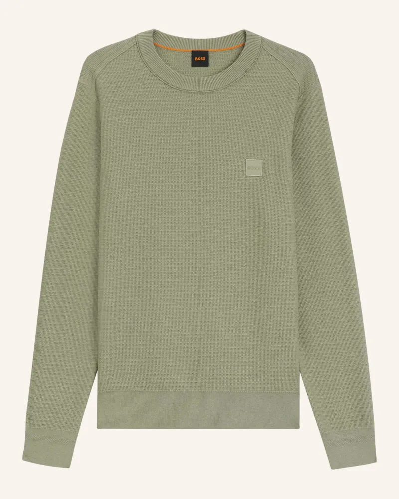 HUGO BOSS Pullover ANION Grün