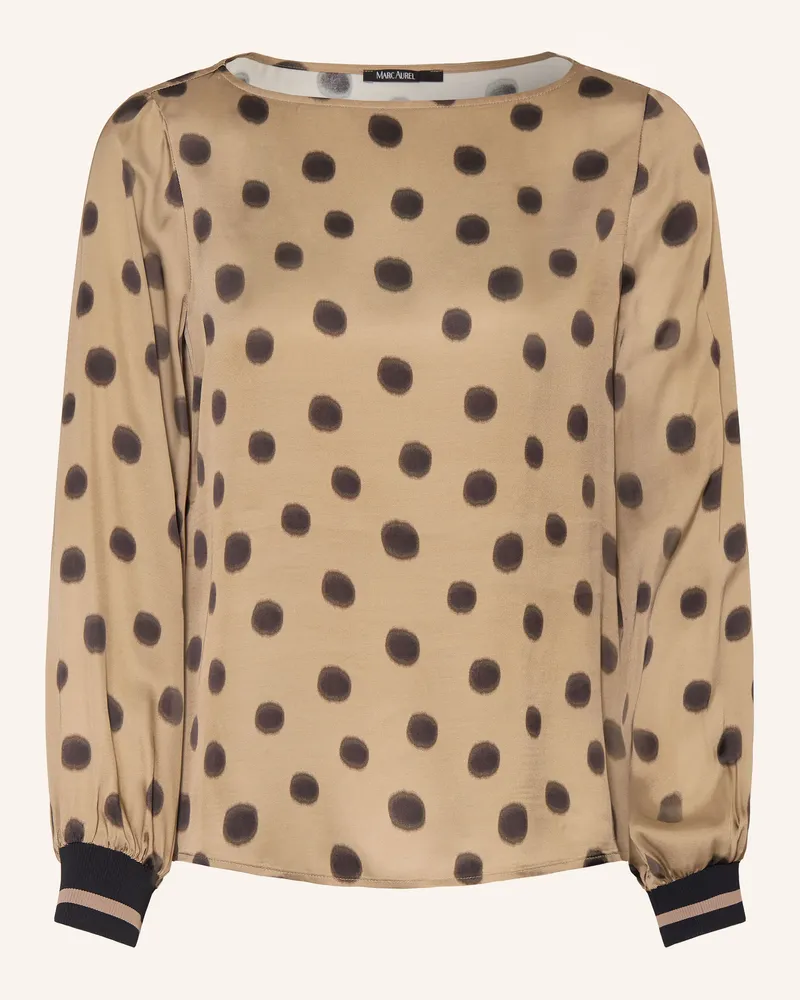 MARC AUREL Blusenshirt Aus Satin braun Taupe