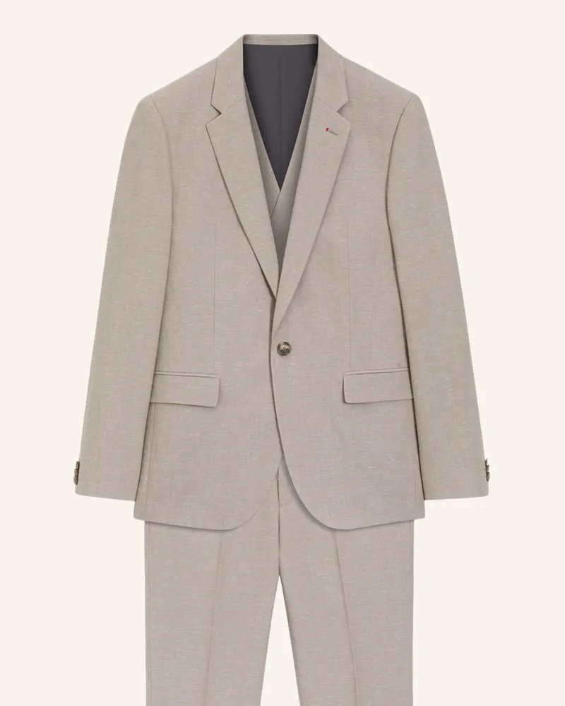 HUGO BOSS Business Anzug Arti/Hesten242V1X Extra-Slim Fit braun Hellbraun