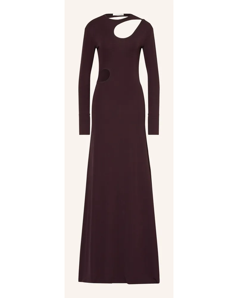 Victoria Beckham Abendkleid mit Cut-outs Braun