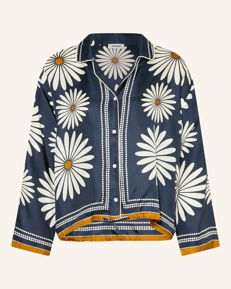 Sandro Seidenbluse blau Dunkelblau