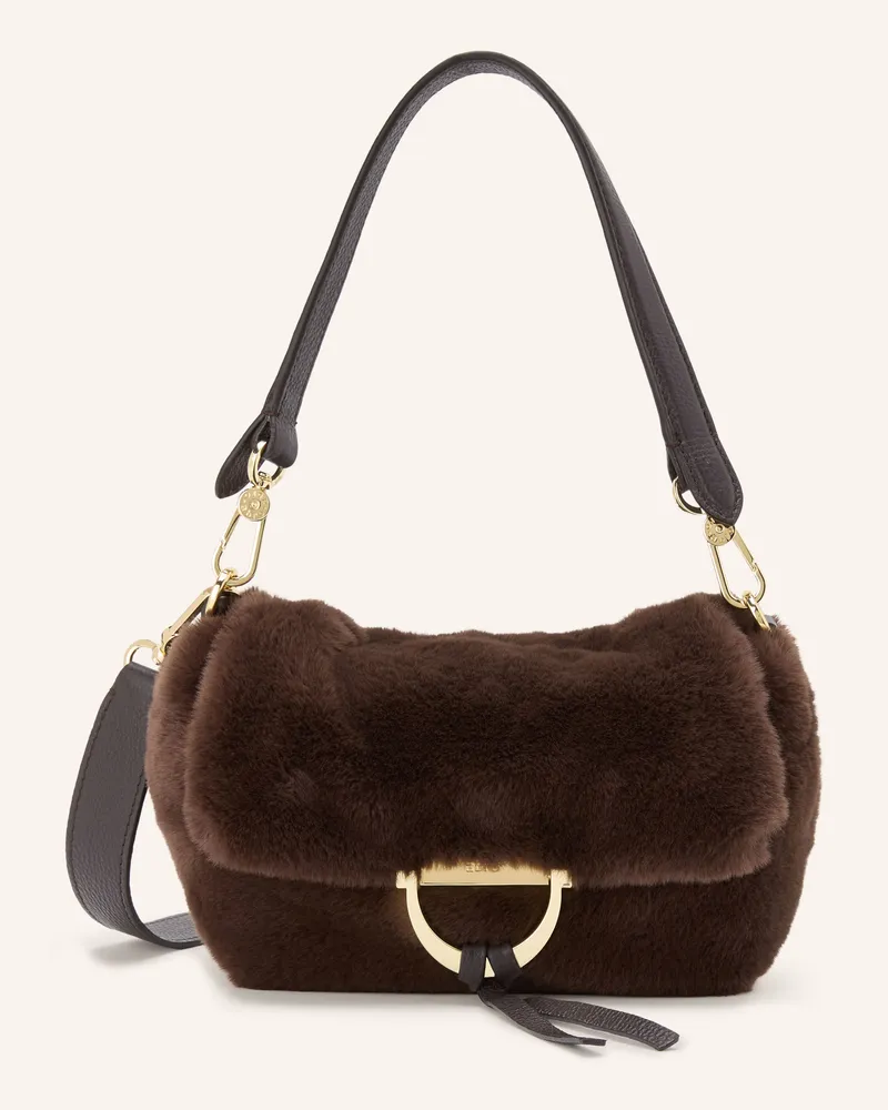 Abro Handtasche Temi Small Aus Kunstfell braun Dunkelbraun