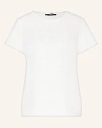 Max Mara T-Shirt MAGNO im Materialmix Weiss