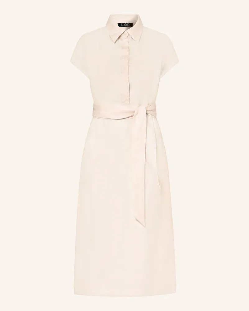 SLY 010 Hemdblusenkleid KAREENA aus Leinen Nude