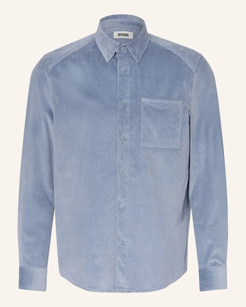 Drykorn Cordhemd Liet Comfort Fit blau Blaugrau