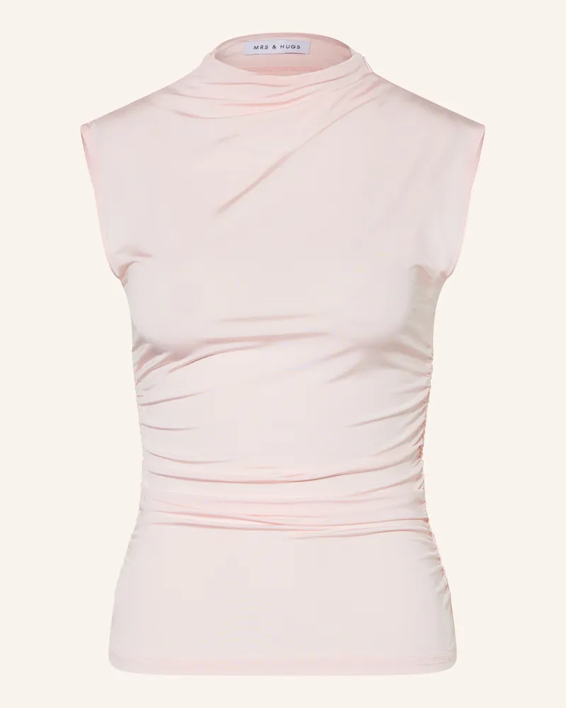 Mrs & HUGS Jerseytop rosa Hellrosa