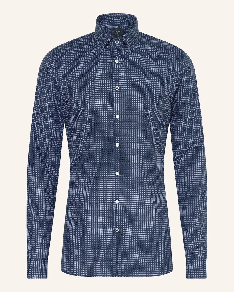 Olymp Hemd No. Six Super Slim Mit Extralangem Arm blau Dunkelblau